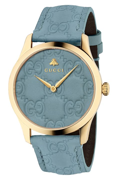 gucci watches ladies leather band.